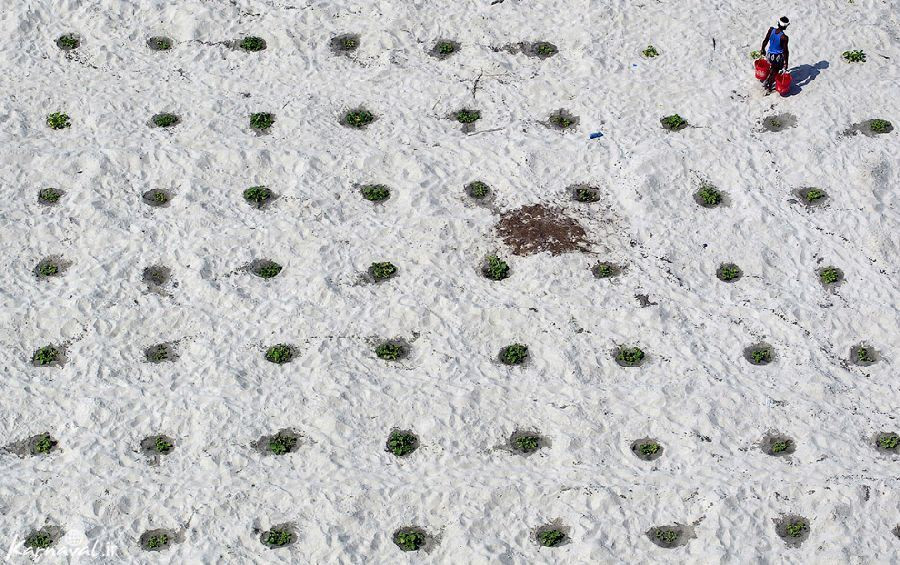 مسیر ماسه ای برای آب