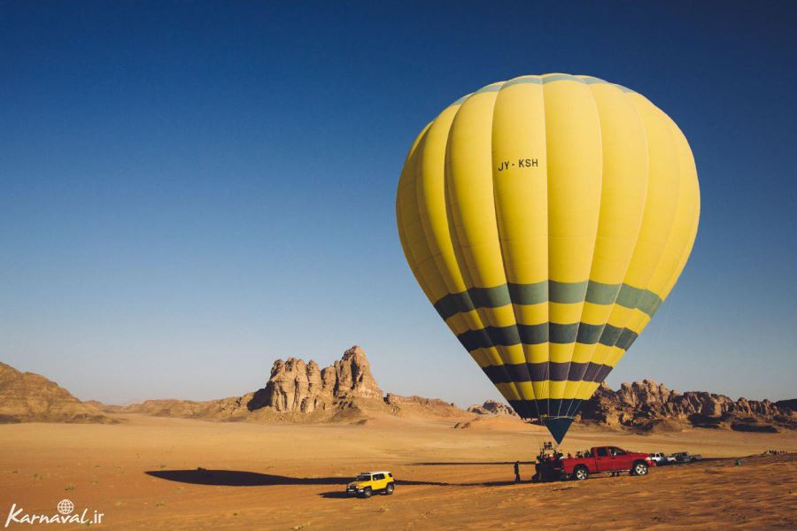 بالن سواری در صحرای رم، اردن