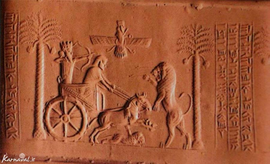 مهر استوانه ای داریوش هخامنشی