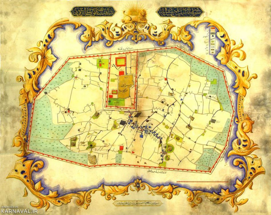 نقشه قدیمی تهران