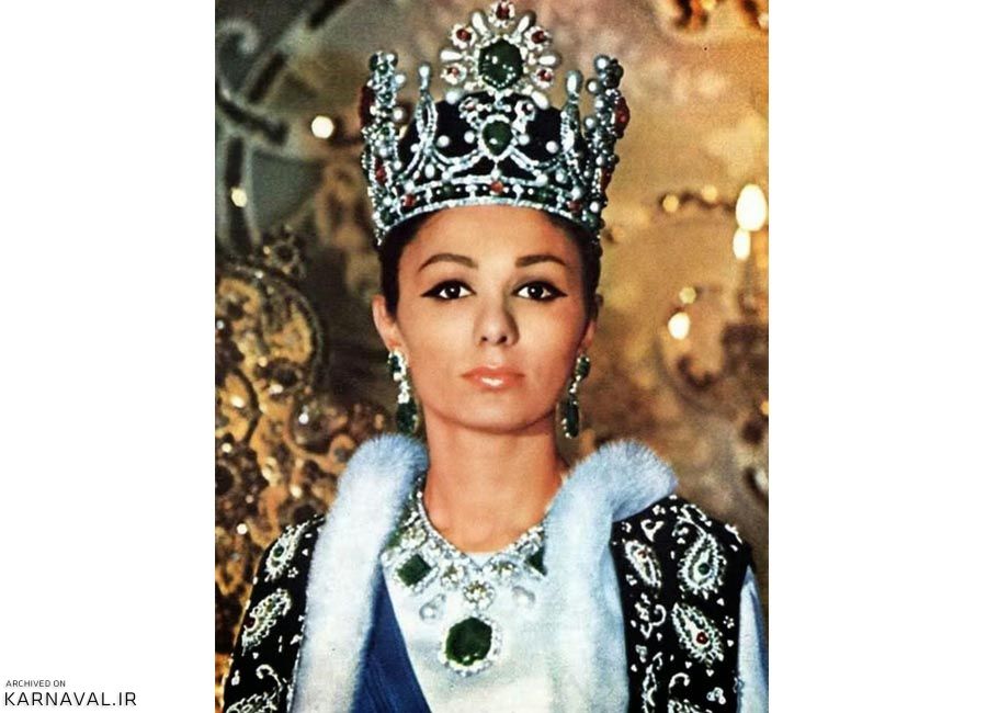 Shahrbanu's crown and coronation necklace