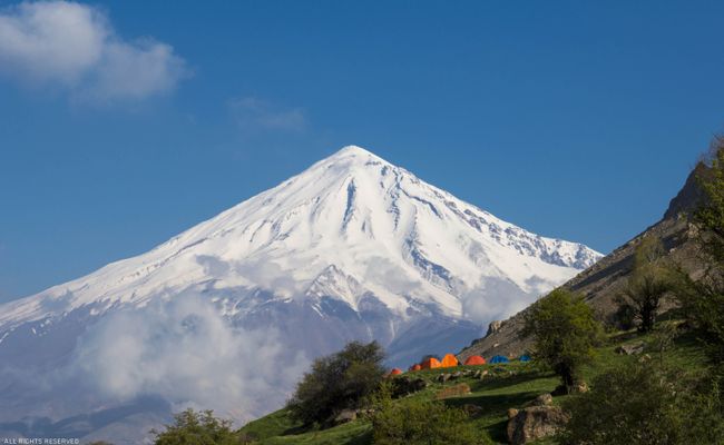 نمای کوه دماوند دشت آزو نمای کوه دماوند دشت آزو