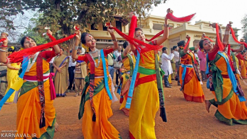 باسانتا اوتسا شانتینیکیتن هندوستان | Photo by : Unknown