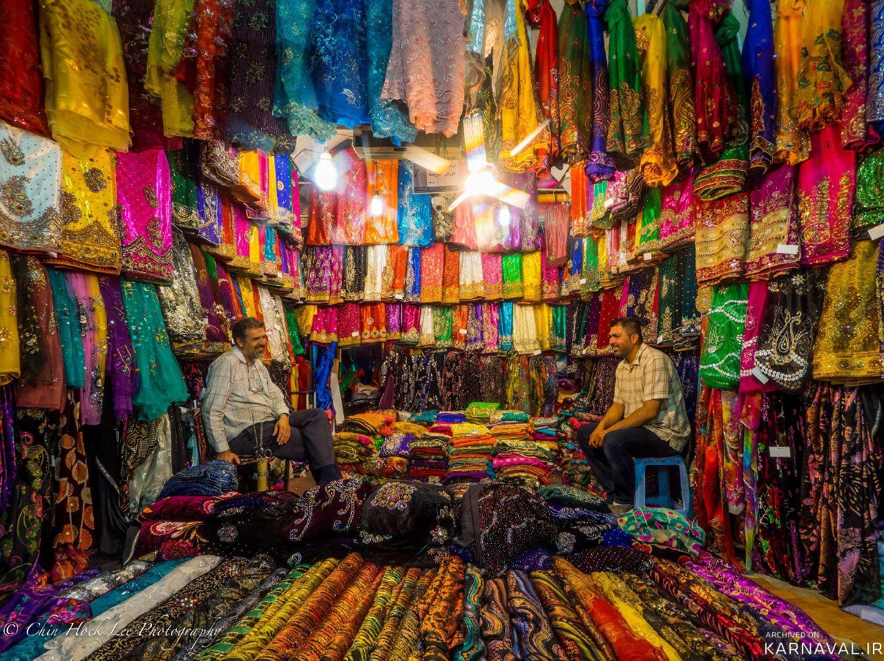 پارچه های رنگی عشایر شیراز