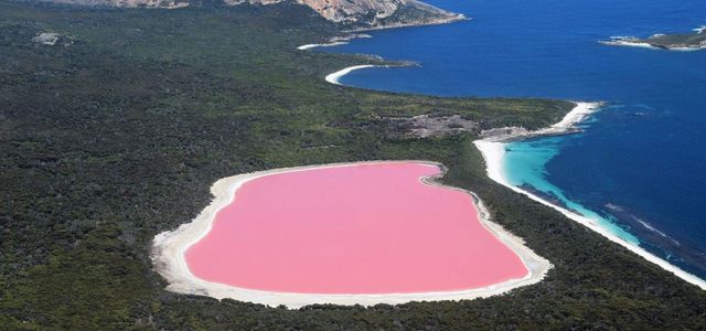 عکس هوایی از دریاچه هیلیر