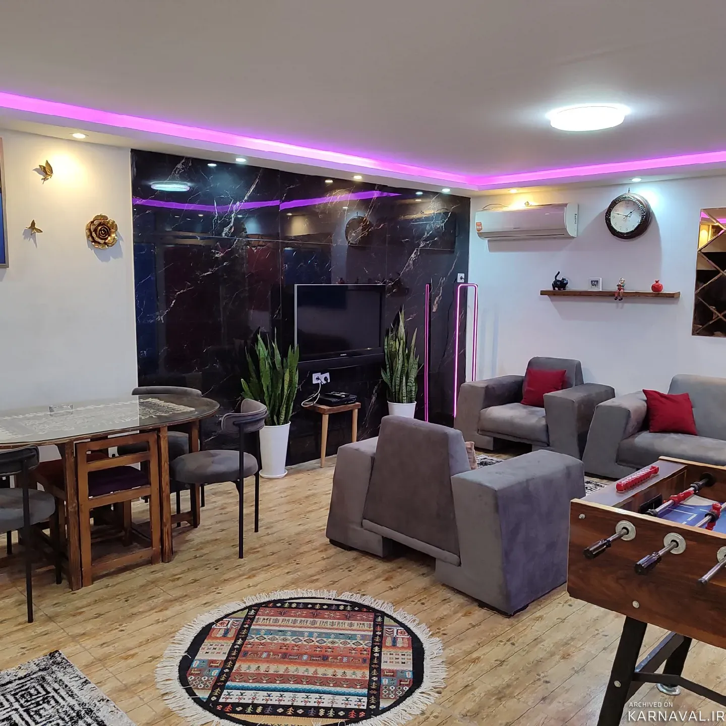 ویلا استخردار آبگرم صالح با فوتبال دستی انزلی