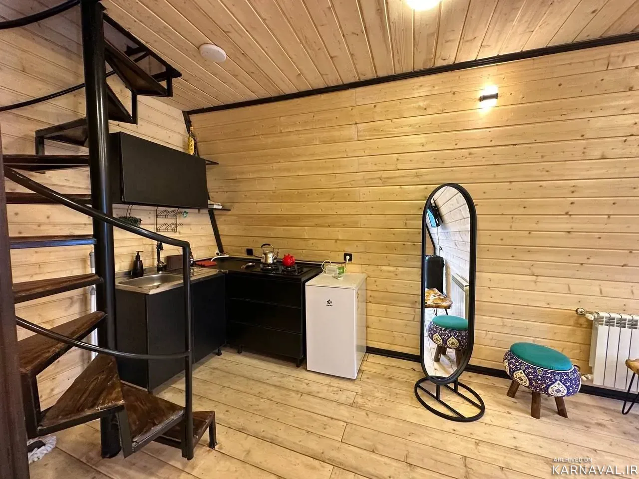 کلبه  سوئیسی چوبینه جکوزی دار(واحد 1) مرزن آباد
