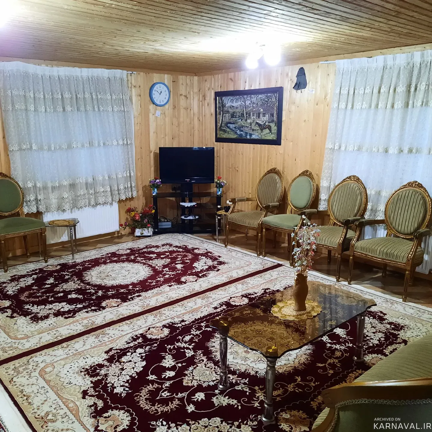 ویلا جنگلی مبله فرزین با دیزاین چوب ماسال
