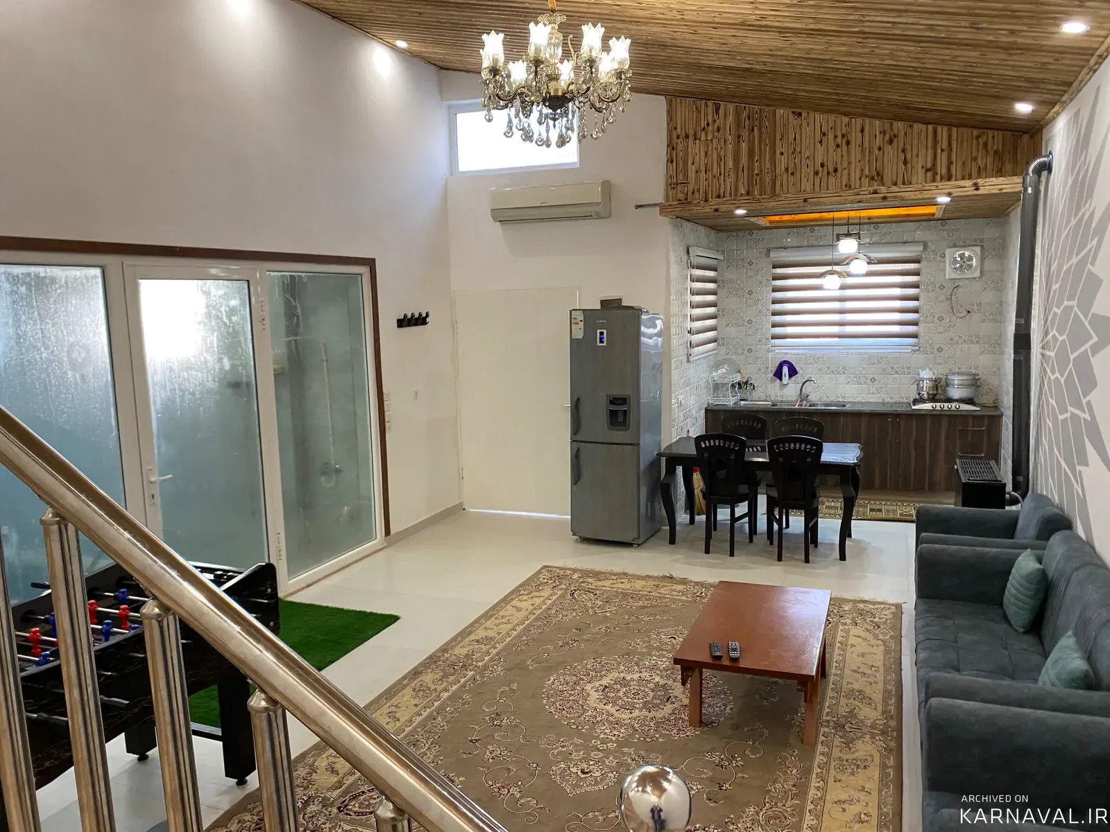 ویلا استخردار آبگرم سبز با جکوزی و فوتبال دستی فریدون کنار