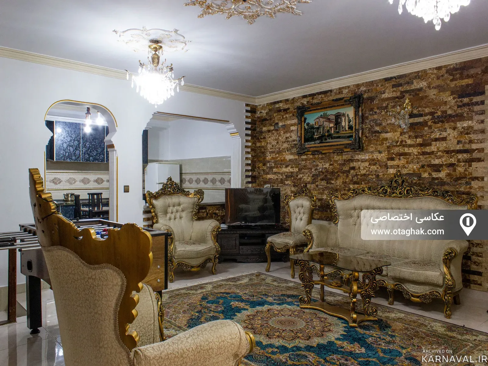 ویلا استخردار آبگرم گلستان با فوتبال دستی در بلوار معلم رامسر