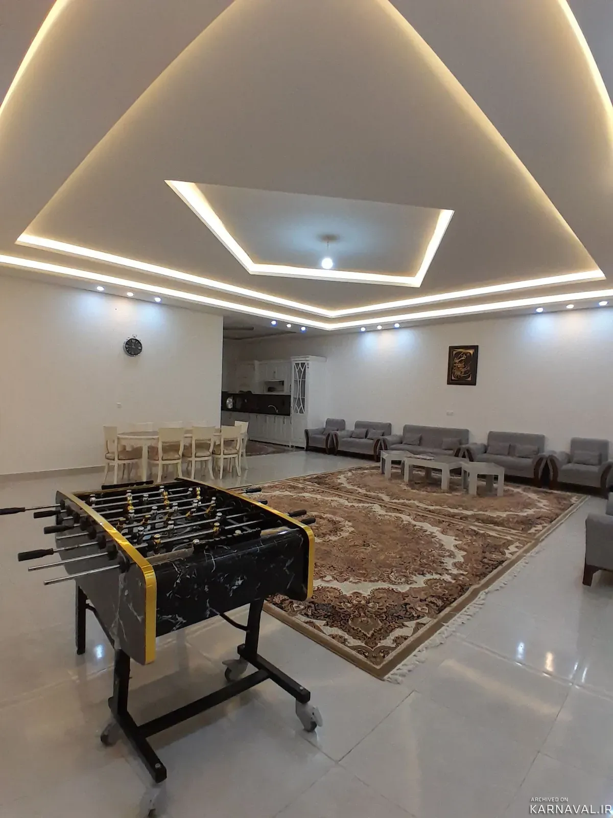 ویلا استخردار آبگرم نفیس (۸) با فوتبال دستی مشهد