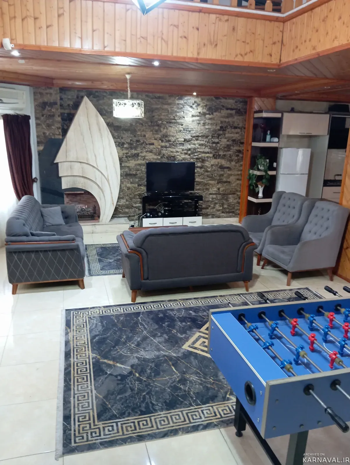 ویلا استخردار آبگرم شبدر با بیلیارد سرخ رود