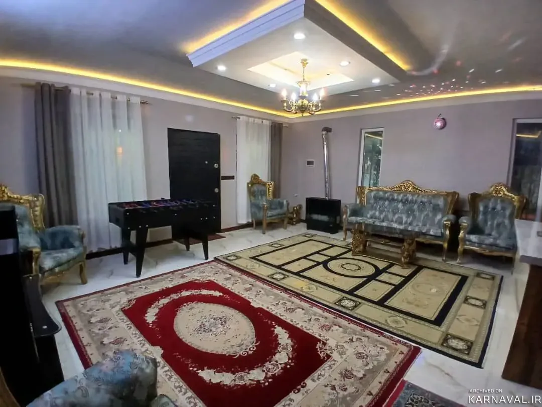 ویلا استخردار آبگرم ستاره شب با فوتبال دستی سهیلیه