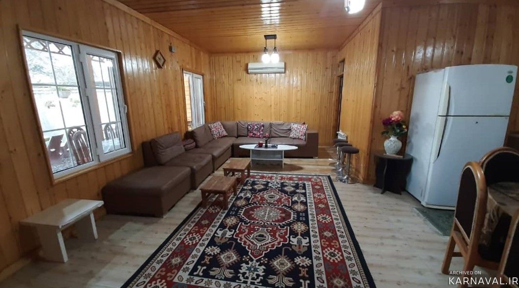 ویلای چوبی دو خوابه دنج با حیاطی زیبا در تربه‌گوده