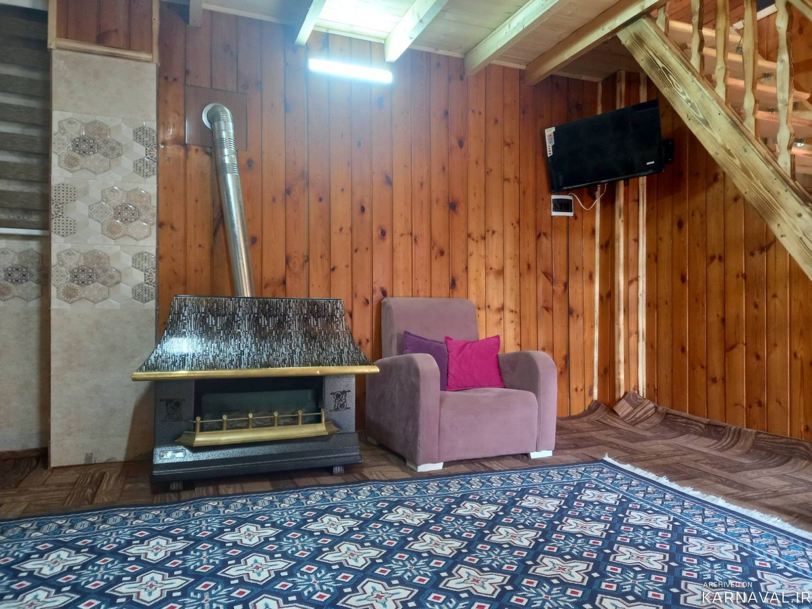کلبه چوبی دوبلکس جنگلی