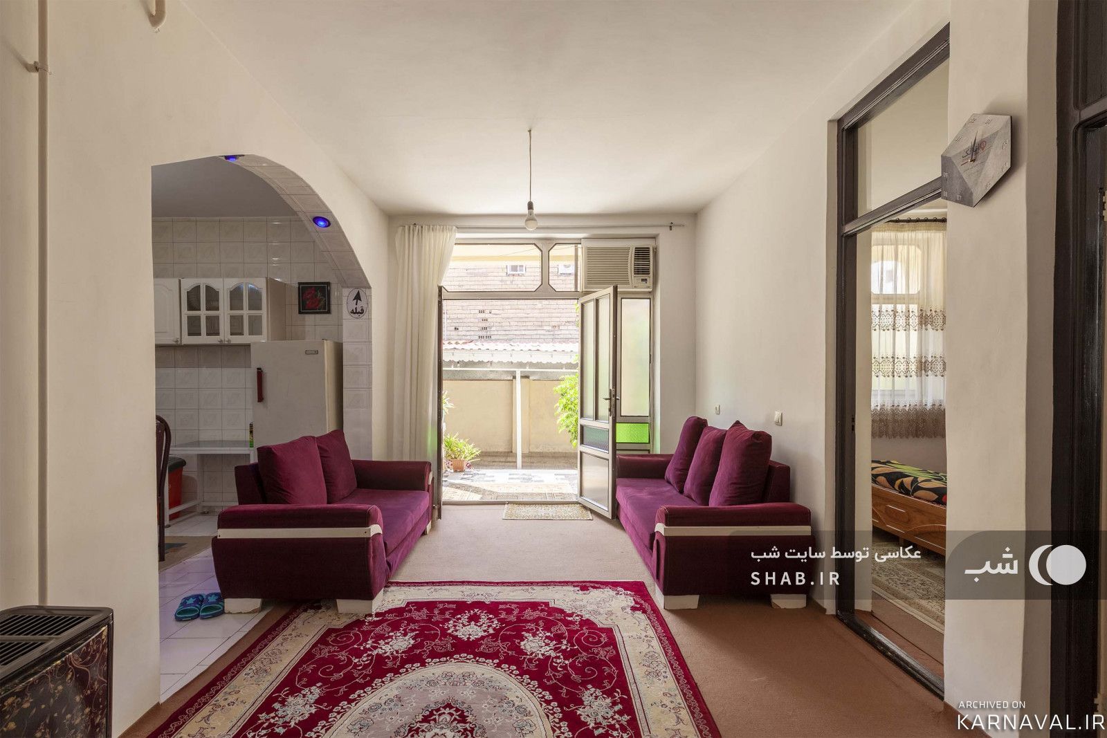 واحد مبله و تمیز دو خوابه "شمعدونی" داخل شهر