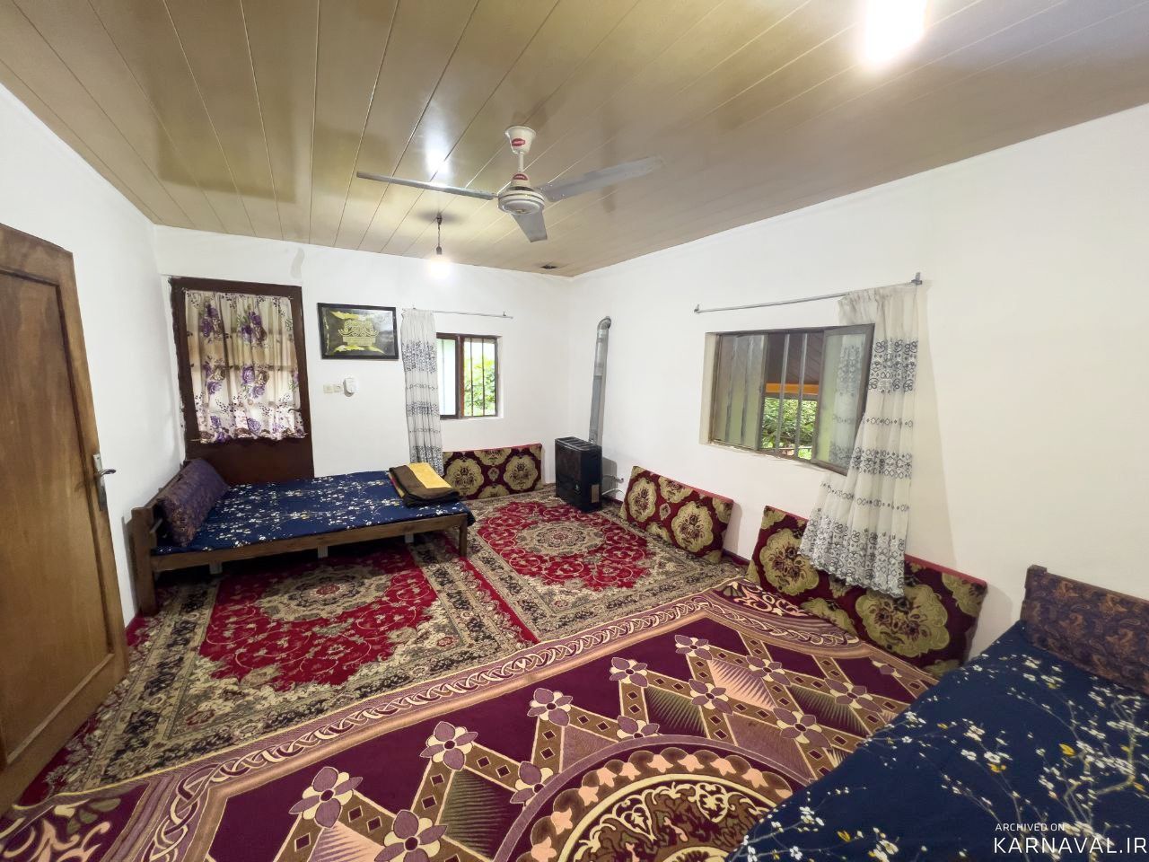 کلبه جنگلی تراس دار در طبیعت بکر روستای تیرکن