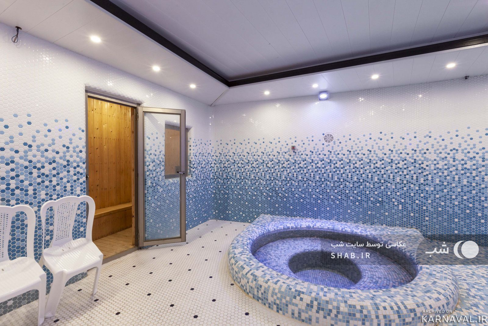 استخر همراه با سونا بخار و خشك و جکوزی، دوبلکس