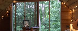 کلبه زیبا با سقف چوبی و وان (تاینی کابین) کلبه زیبا با سقف چوبی و وان (تاینی کابین)