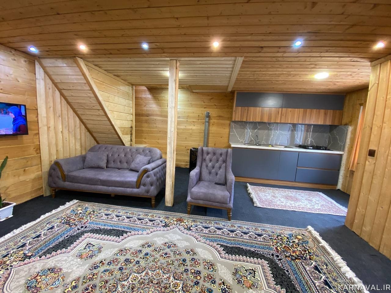 کلبه چوبی دوبلکس همراه با جکوزی جنگلی کلبه چوبی دوبلکس همراه با جکوزی جنگلی