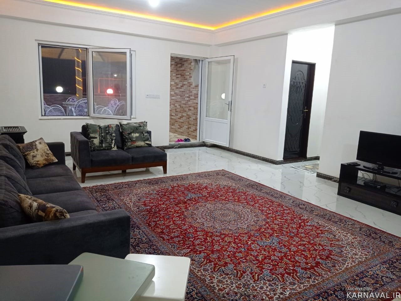 واحد مبله با حیاط خلوت آلاچیق‌دار و باربیکیو