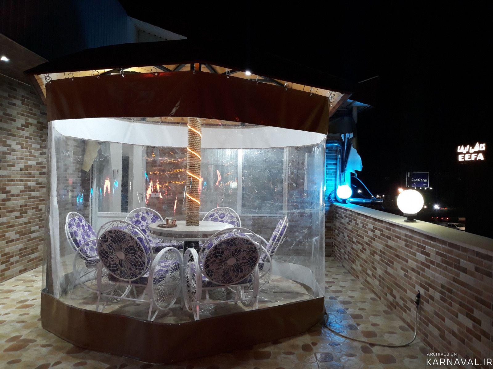 واحد مبله با حیاط خلوت آلاچیق‌دار و باربیکیو