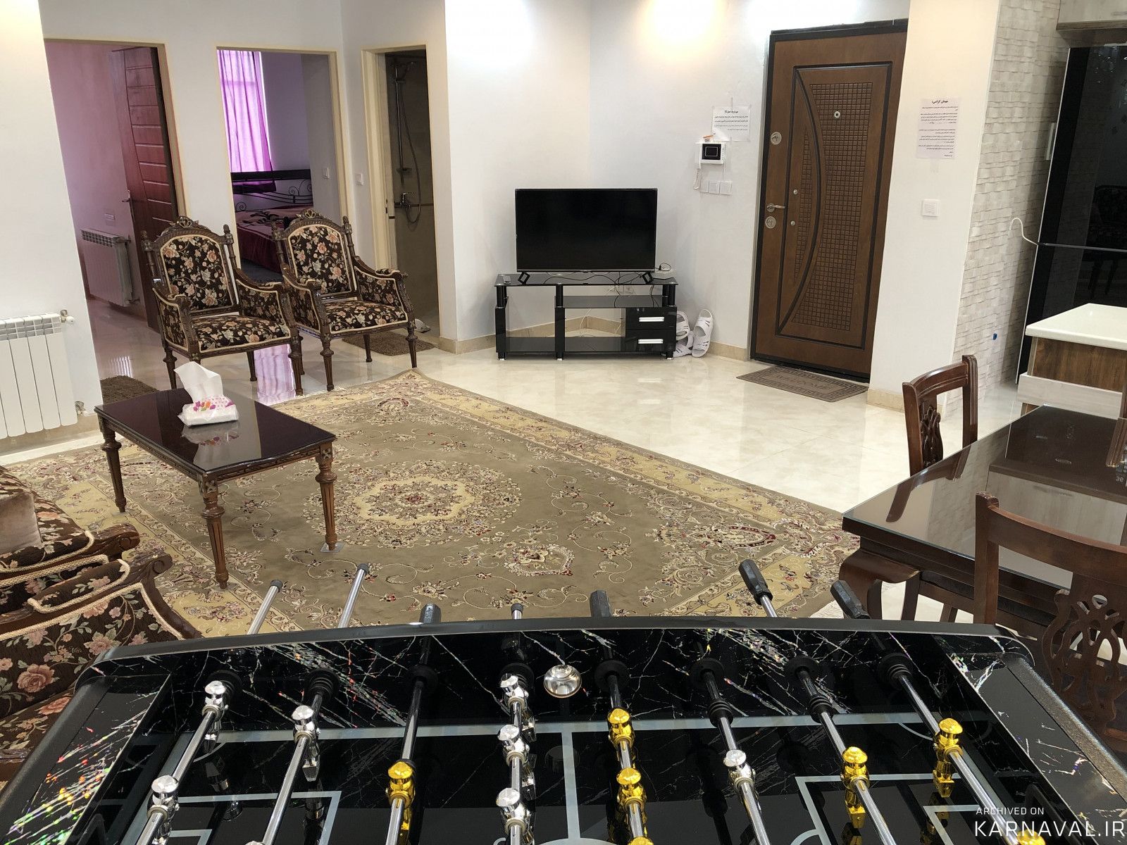 واحد نوساز لوکس دوخوابه ارغوان با فوتبال‌دستی