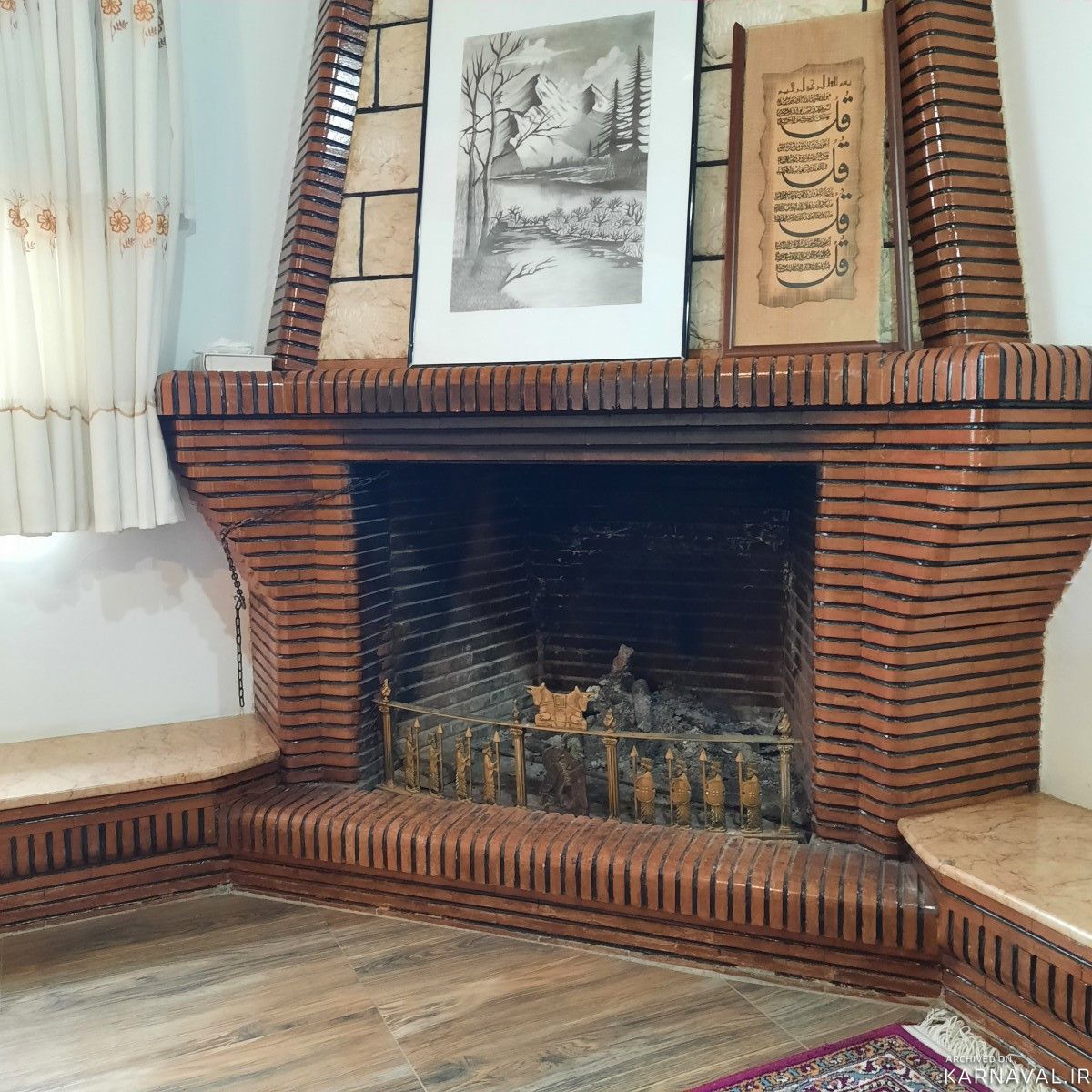 ویلای جنگلی شومینه دار با منظره زیبا