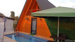 کلبه چوبی دوبلکس استخر آبگرم ویو مزارع کلبه چوبی دوبلکس استخر آبگرم ویو مزارع