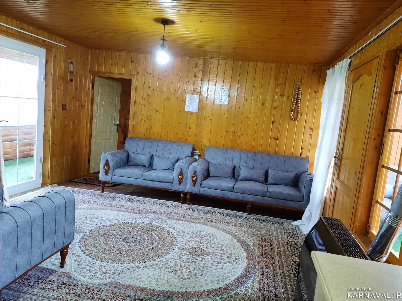 کلبه جنگلی، تک خواب، تراس دار کلبه جنگلی، تک خواب، تراس دار