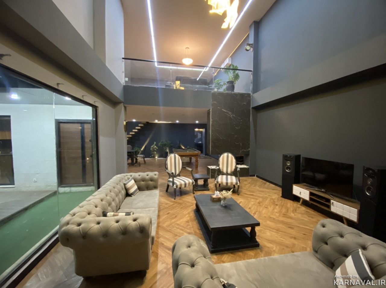 عمارت ایرن ویلا دوبلکس مدرن، استخر سرپوشیده عمارت ایرن ویلا دوبلکس مدرن، استخر سرپوشیده