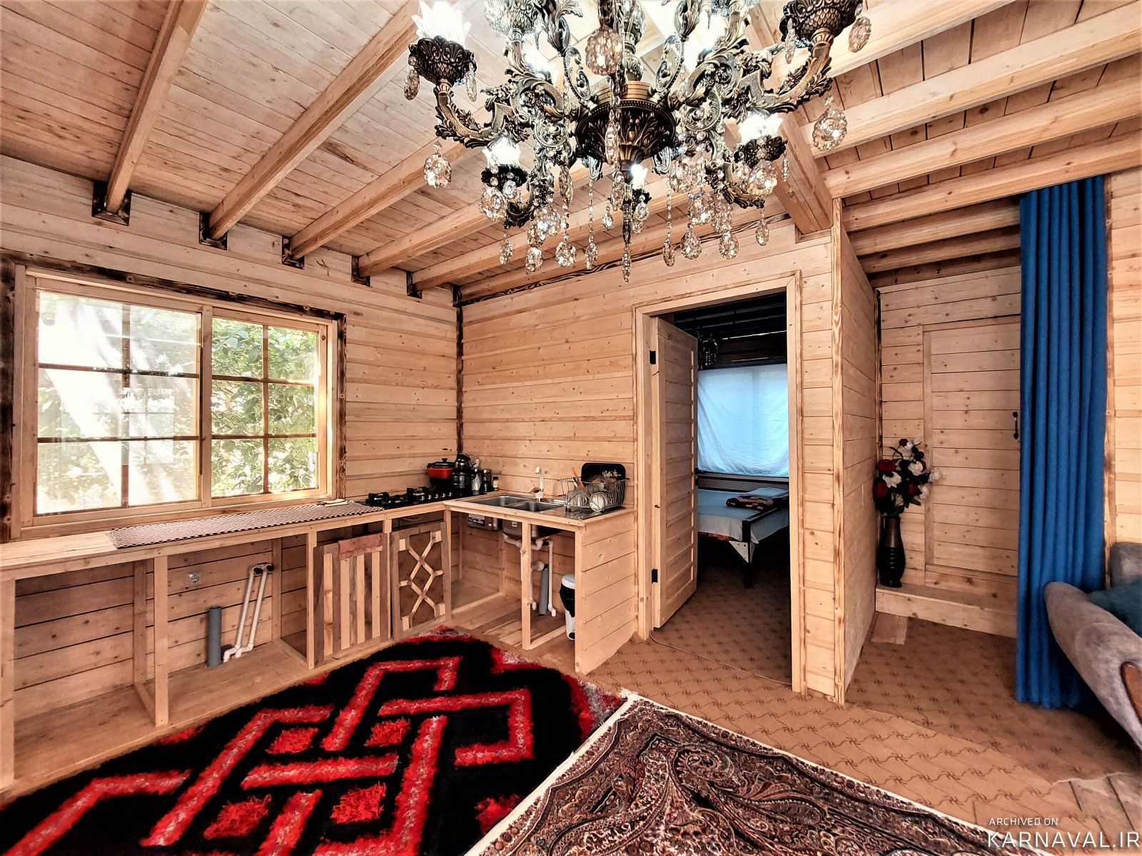 ویلای چوبی جنگلی تک خواب دنج
