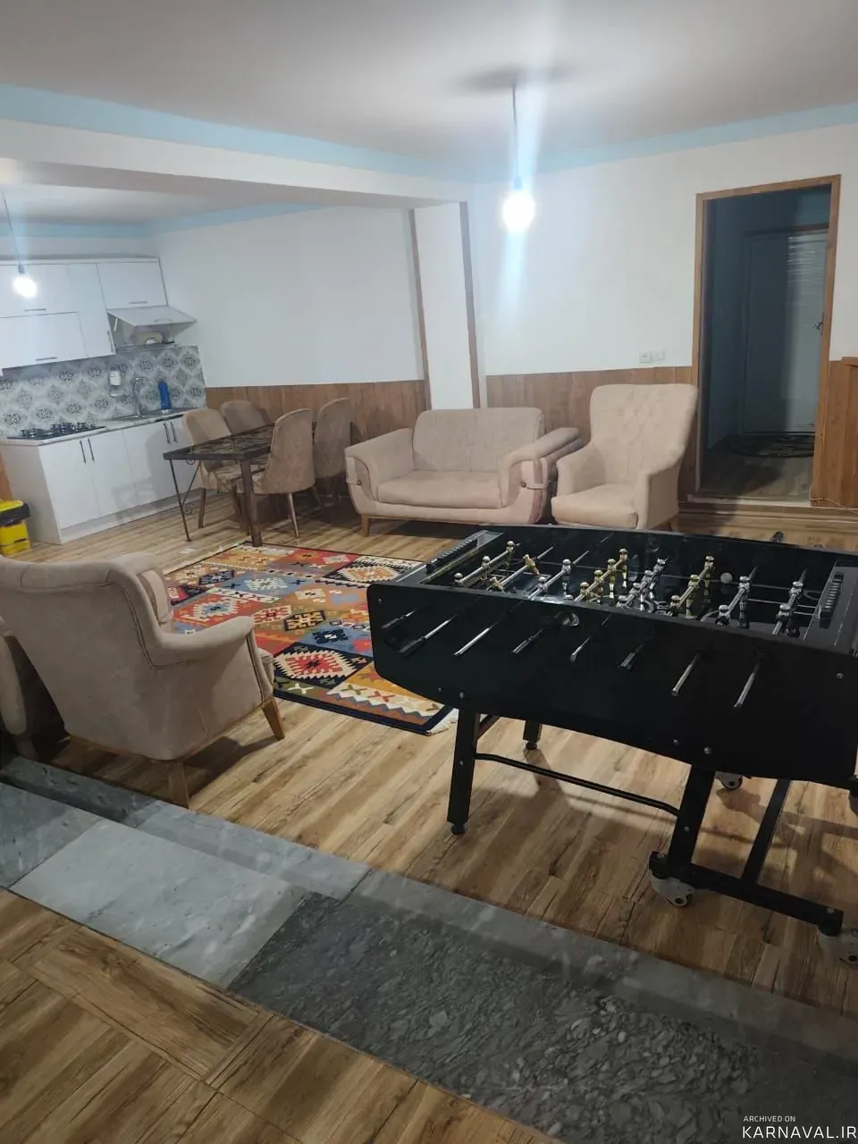 ویلا استخردار آبگرم جنگلی آریانفر با بیلیارد کتالم