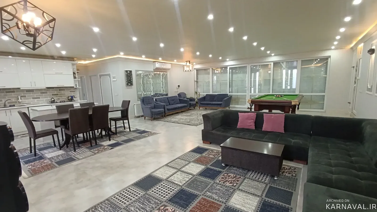 ویلا باغ لوکس استخردار آبگرم سرپوشیده عمارت سفید با بیلیارد مشهد