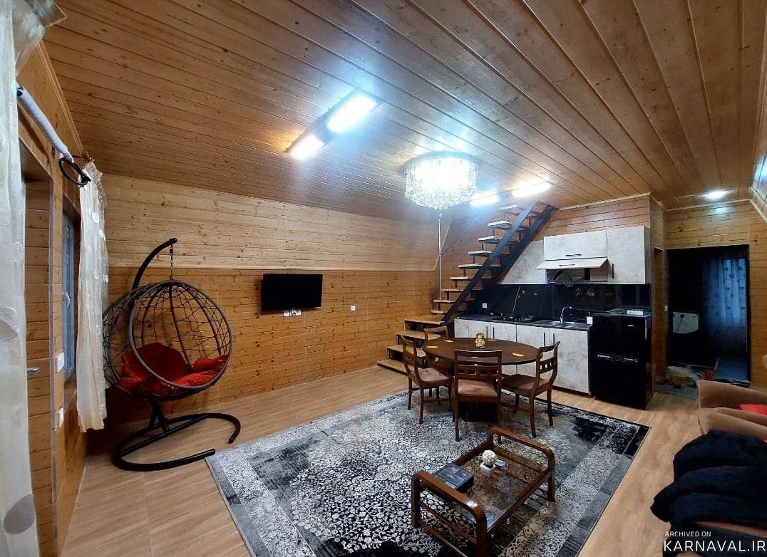کلبه سوئیسی آجری با جکوزی ۶نفره کلبه سوئیسی آجری با جکوزی ۶نفره