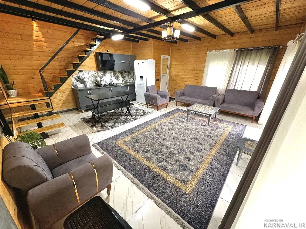 کلبه چوبی تک با جکوزی  ماسال