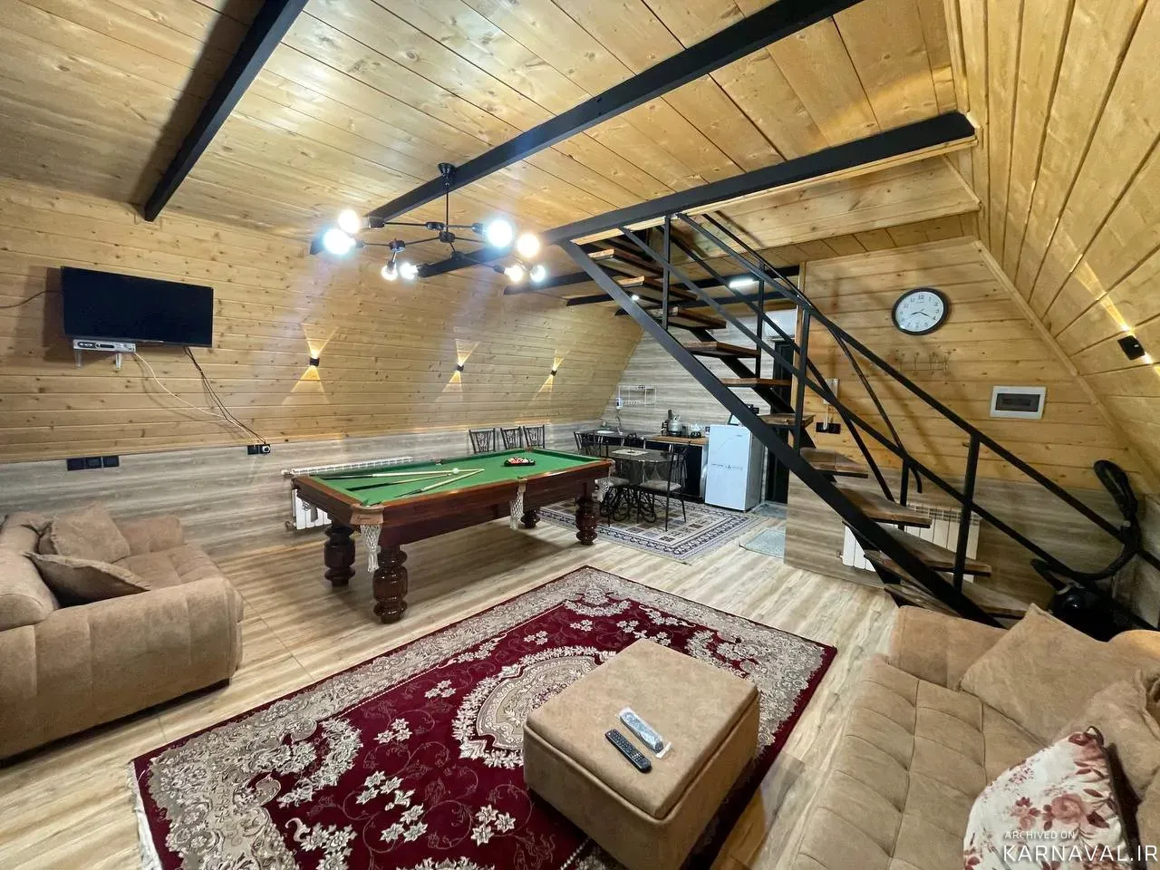 کلبه سوئیسی گردو با جکوزی رامسر