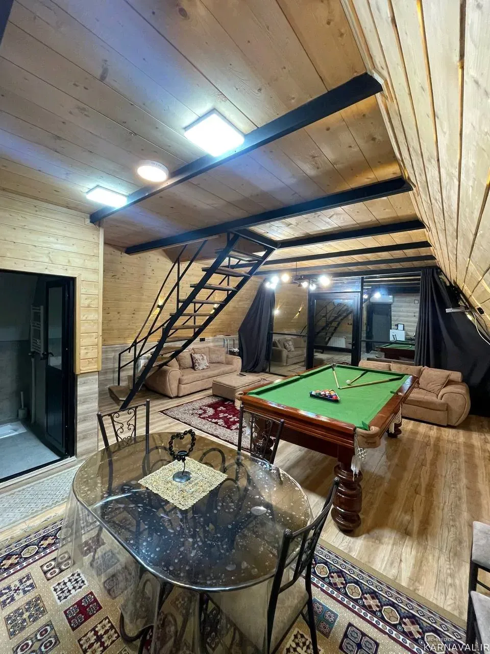 کلبه سوئیسی گردو با جکوزی رامسر