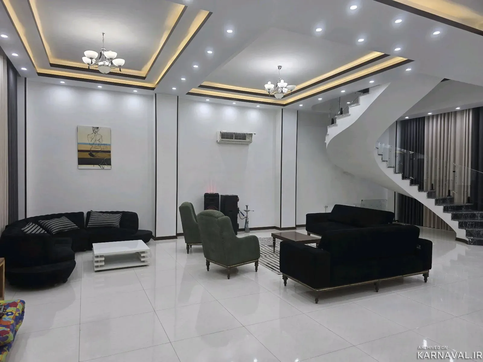 ویلا استخردار آبگرم عمارت شاهان با بیلیارد و فوتبالدستی کردان