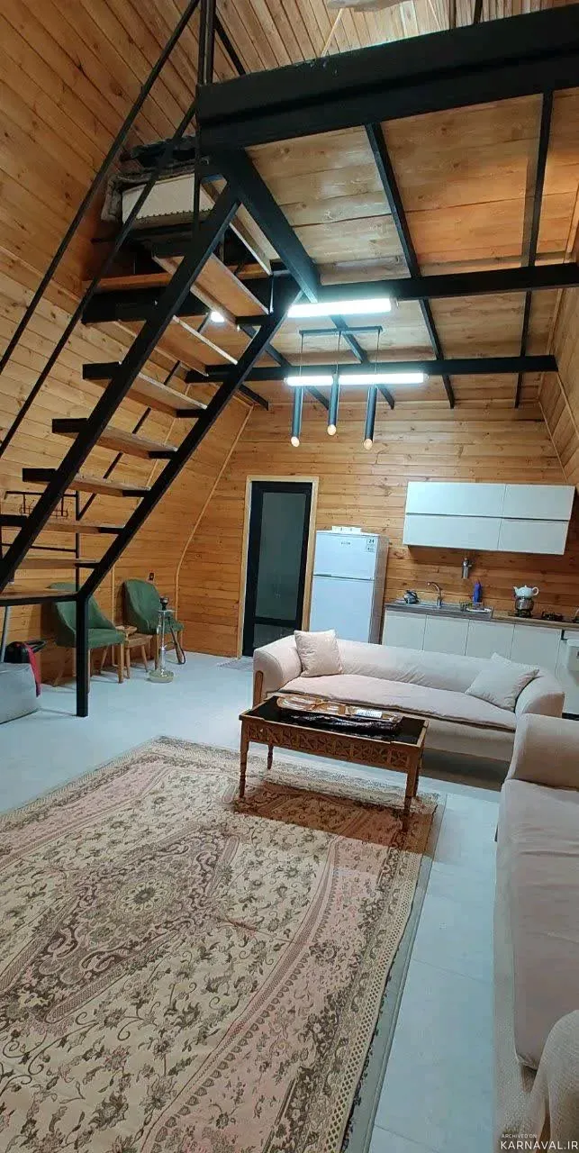 کلبه سوئیسی جنگلی با جکوزی ماسال