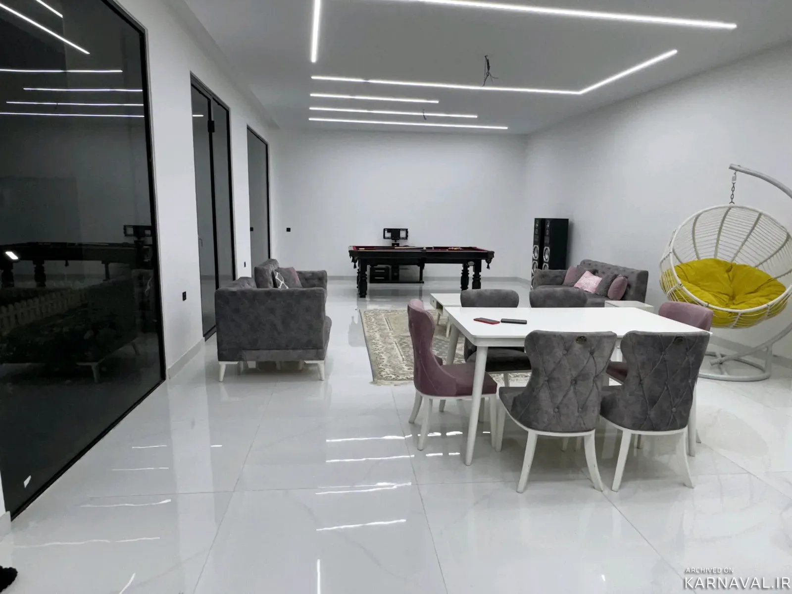 ویلا استخردار آبگرم رزسفید با بیلیارد سهیلیه