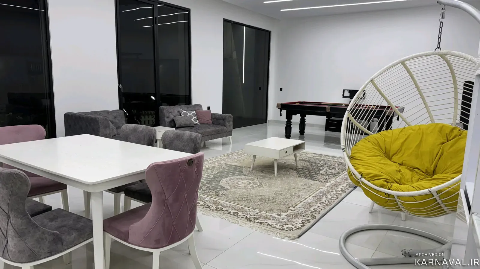 ویلا استخردار آبگرم رزسفید با بیلیارد سهیلیه
